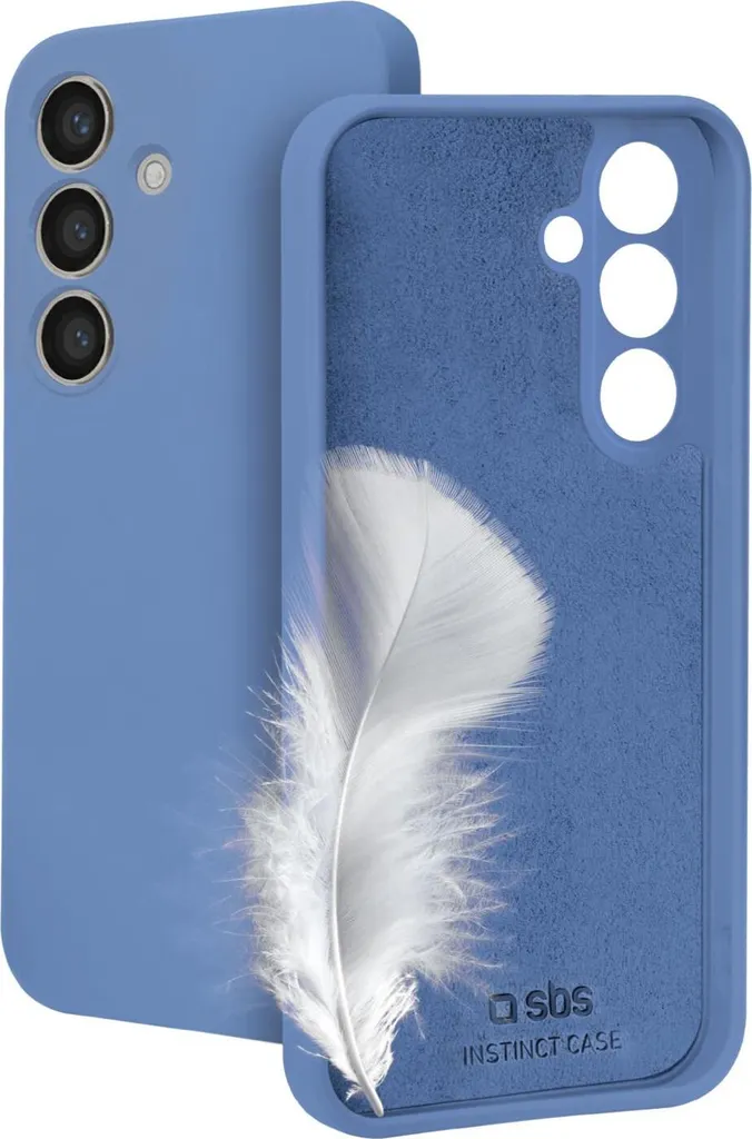 Custodia SBS Instinct per Samsung Galaxy S25, retro in TPU blu