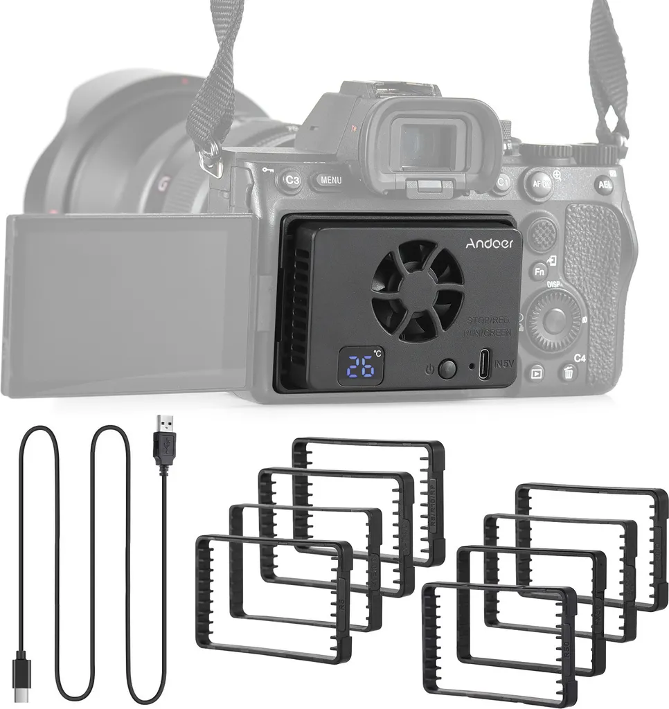 Ventilateur refroidissement DSLR anti-surchauffe pour vidéo longue durée