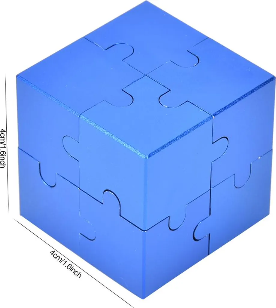 Casse-tête éducatif 3D bleu, le jouet de décompression carré idéal - 5