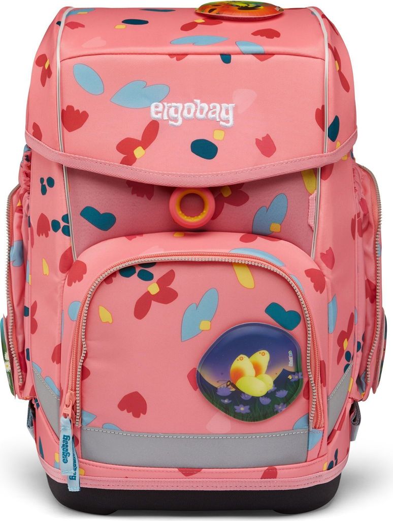 Ergobag Schulranzen-Set Cubo ZitronenfaltBär 5-teilig, ergonomisch, höhenverstellbar