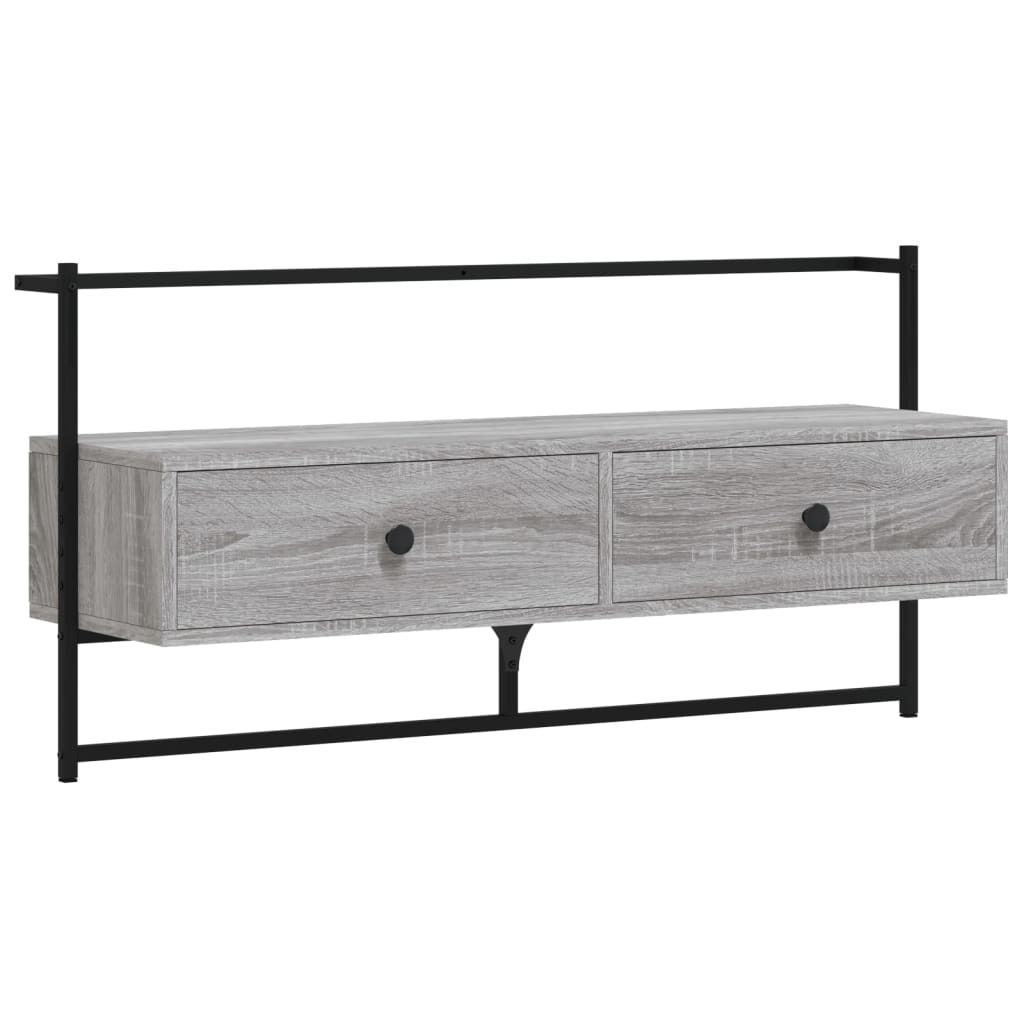 TV-Wandschrank Grau Sonoma 100,5x30x51 cm Holzwerkstoff