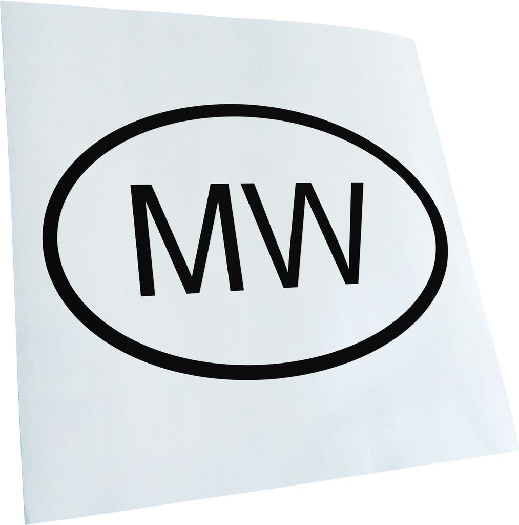 Kiwistar - Autoaufkleber - Malawi MW Heckscheibe - Aufkleber für Auto Kfz Fahrrad, LKW, Truck Mofa