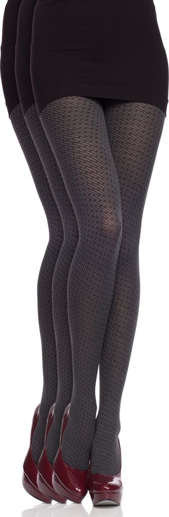 Damen Gemusterte Strumpfhose (Graphit-G5510(60 DEN) ,S) .