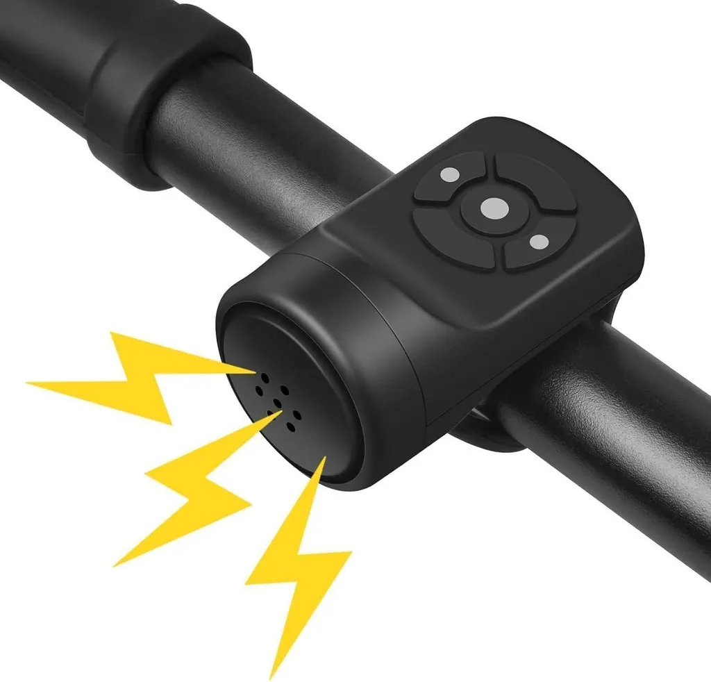 Avertisseur sonore vélo électrique puissant 120dB avec éclairage LED