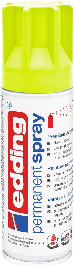 Edding 5200, 200 ml, Gelb, Matte, Sprühdose, Produktbild 