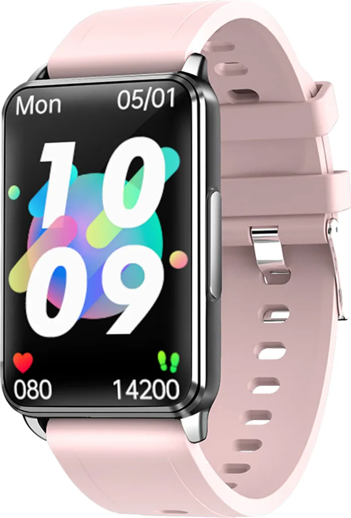Montre Rose pour Sport et Santé : ECG, Pouls et Oxygène par INF
