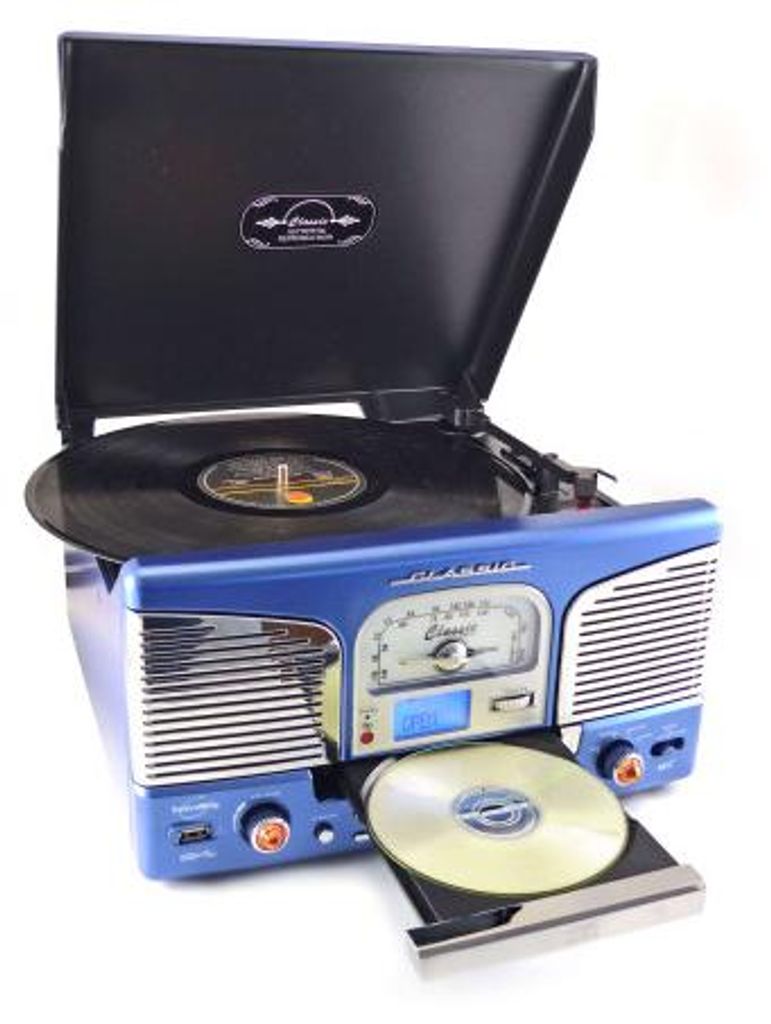 Chaîne Hifi Rétro platine vinyle Multifonction UK Image du produit 