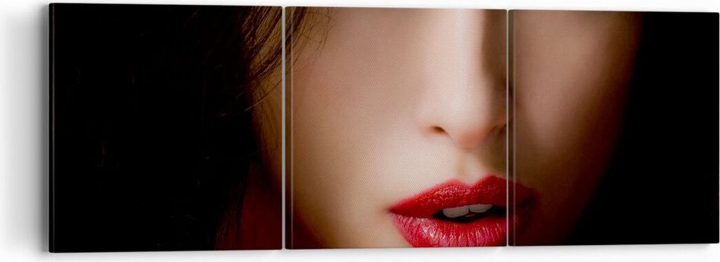 Bild auf Leinwand - Leinwandbild - Schönheit brünette eleganc mädchen - 90x30cm - Wand Bild - Wanddeko - Leinwanddruck - Bilder - Kunstdruck - L...