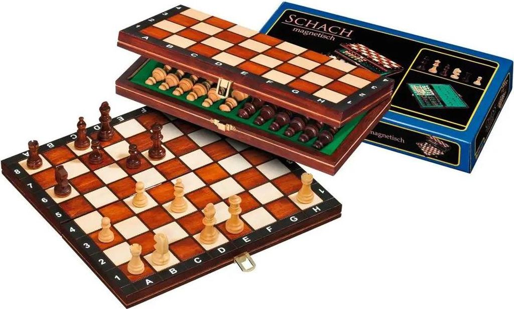 Philos Reis Schachkassette Feld 30 mm, Königshöhe 48 mm magnetisch