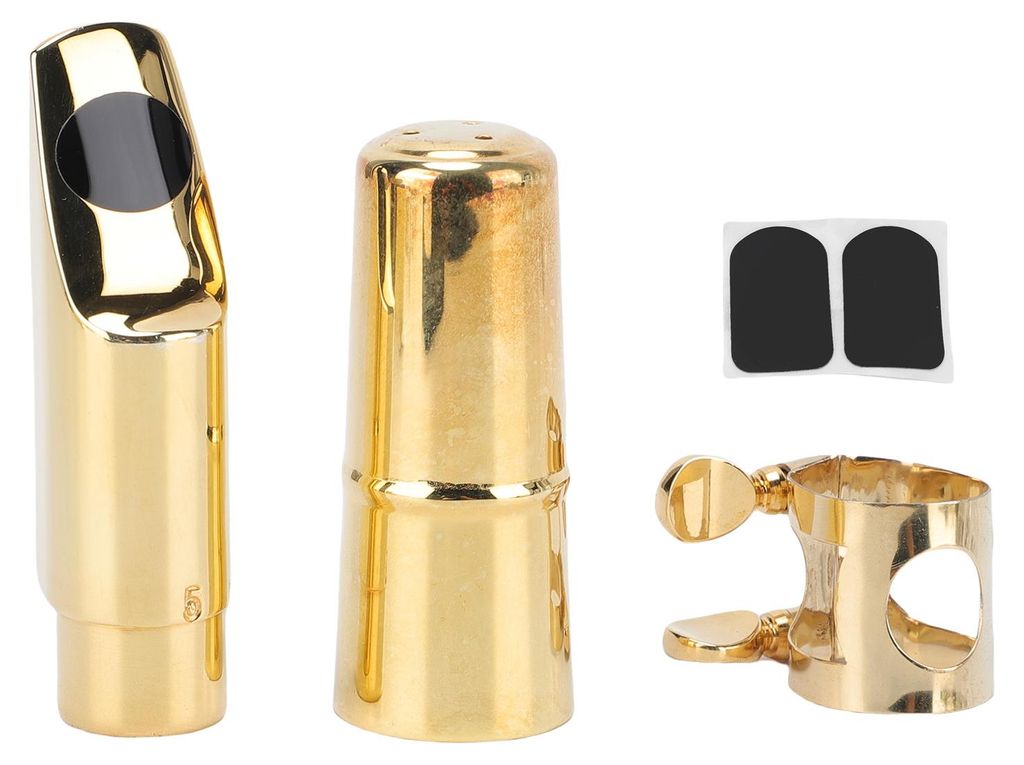Sopran-Saxophon-Mundstück-Set, Messing-Saxophon mit Kappenblattschraube für Leistung