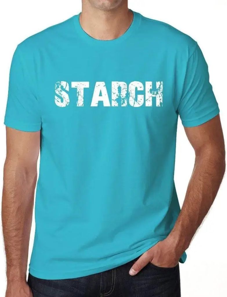Herren Grafik T-Shirt Stärke – Starch – Öko-Verantwortlich Vintage Jahrgang Kurzarm Lustige Druck Geburtstag Geschenk Mann