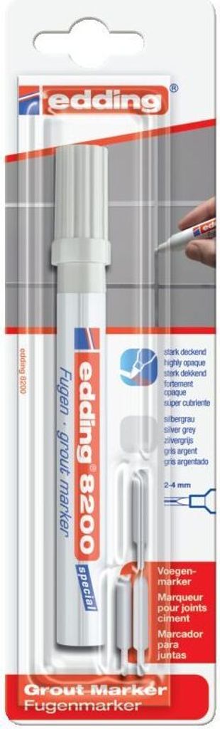 Edding 8200, Grau, Weiß, Rundspitze, Rund, 2 mm, 4 mm Produktbild 