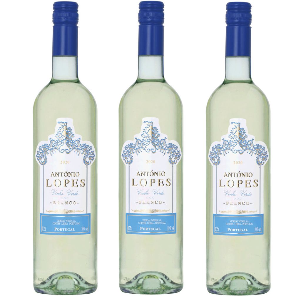 Antonio Lopes Vinho Verde DOC Weißwein Halbtrocken 750ml Produktbild 