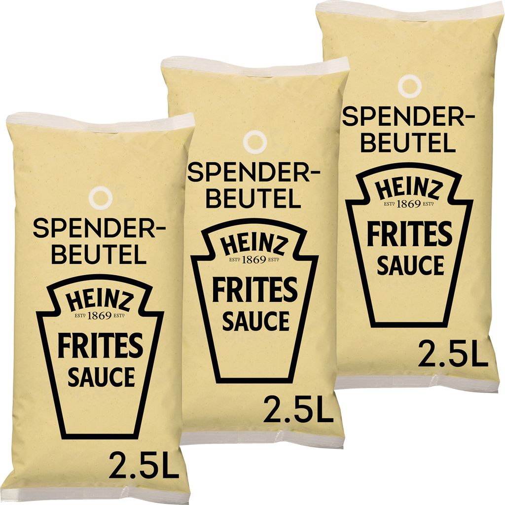 Heinz Frites Sauce Spenderbeutel leicht cremig  3 x 2500ml Produktbild 