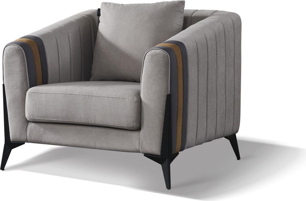 Moderner Sessel Fernseh Design Polster Sofa Couch Couchen Sofas Textil Möbel