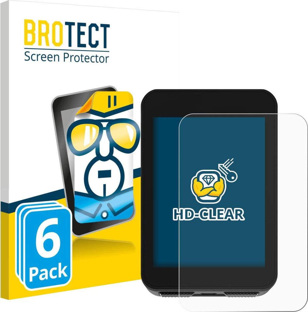 6x Für Bikevee BKV310A 2.4" Schutzfolie BROTECT Displayschutz Display Schutz Folie Klar Transparent
