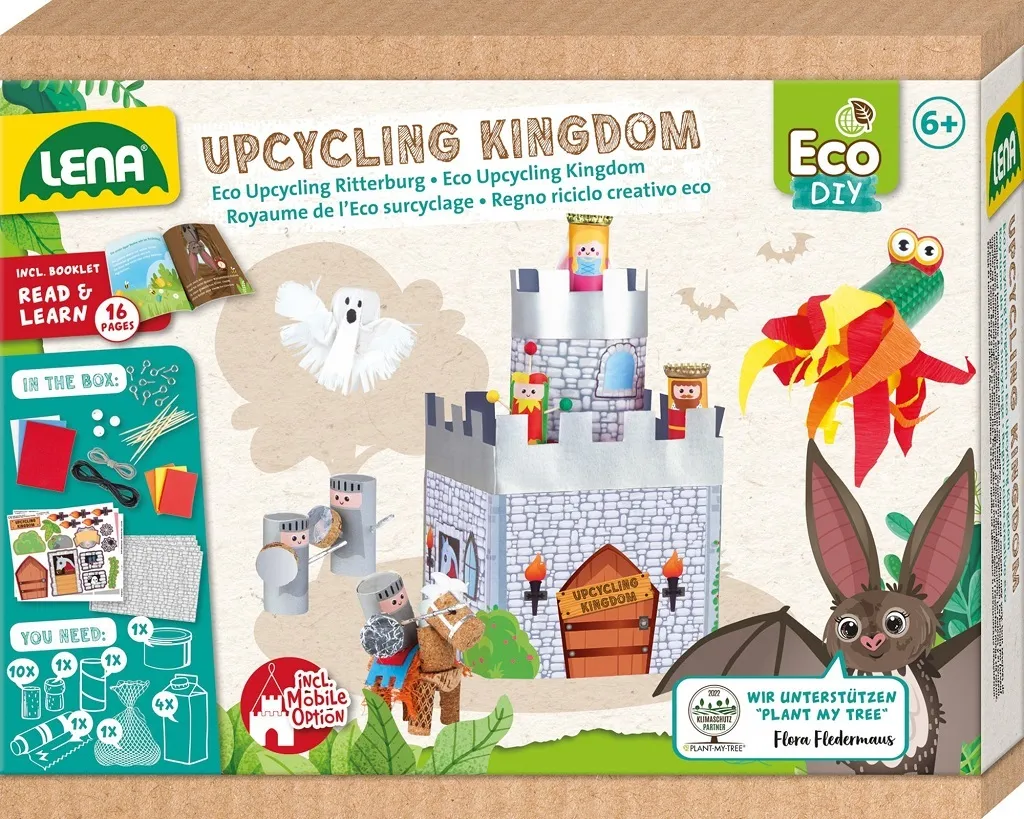 Jeu de Construction Lena Eco Kingdom en Matériaux Recyclés Naturels