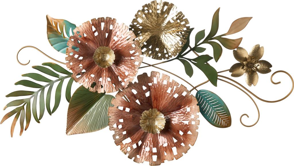 BELIANI Wanddekoration Bunt Eisen Blumen Einteilig Handgemacht Modern Wandobjekt Wanddeko für Schlafzimmer Wohnzimmer Flur Küche Esszimmer