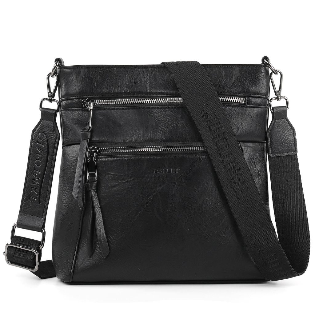 Umhängetasche damen, Mittelgroß Crossbody Bag, Schultertasche Handtaschen für Frauen mit Reißverschluss Verstellbar Abnehmbar Breiter Gurt