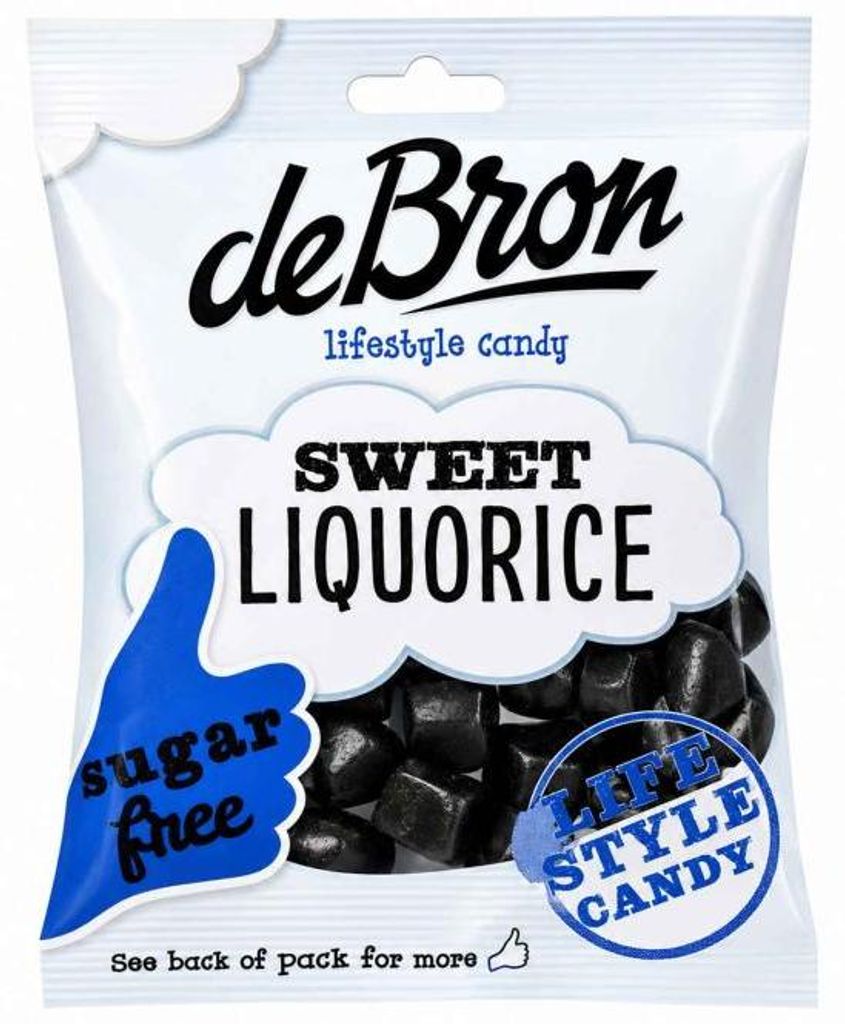de Bron Zoete Drop, suikervrij, 100g Productafbeelding 