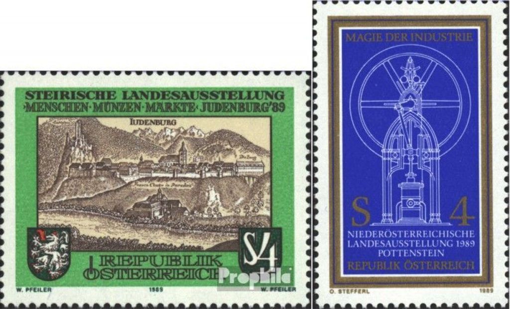 Briefmarken Österreich 1989 Mi 1953,1954 (kompl.Ausg.) gestempelt Sondermarken