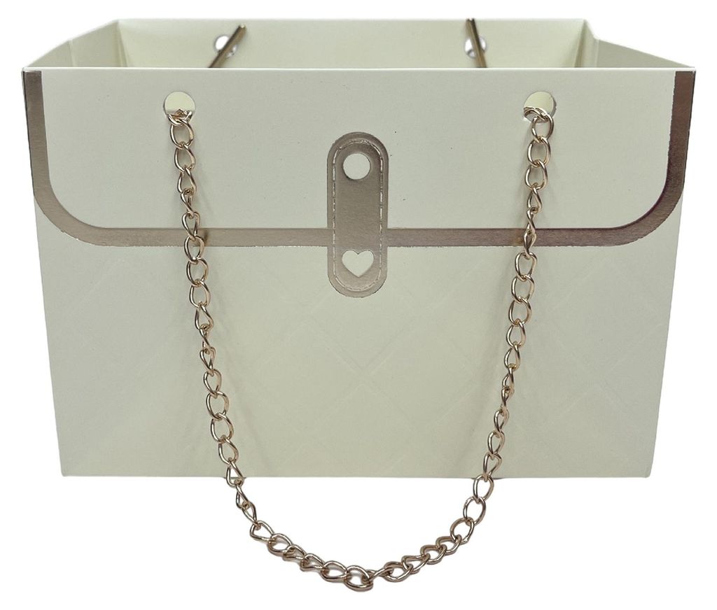 Geschenkbox aus Papier mit Metallkette, Aufbewahrungseimer für Blumensträuße, kleine Floristentasche, Geschenkverpackungsbeutel für Hochzeiten,...