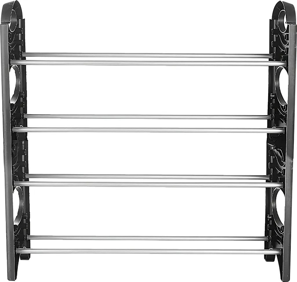 Rangement de chaussures inox 4 étages robuste et compact 63cm Retoo