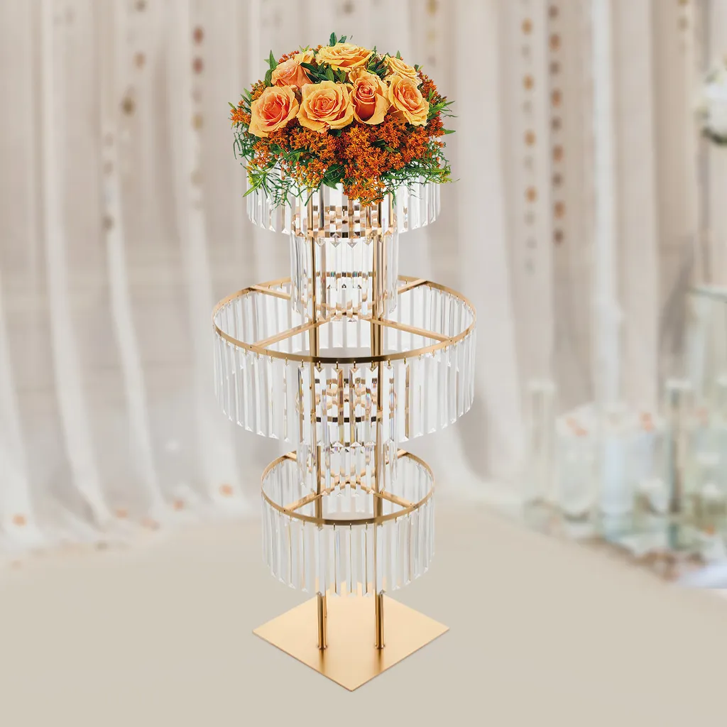 Colonne porte-fleurs décorative pour cérémonie de mariage et réception