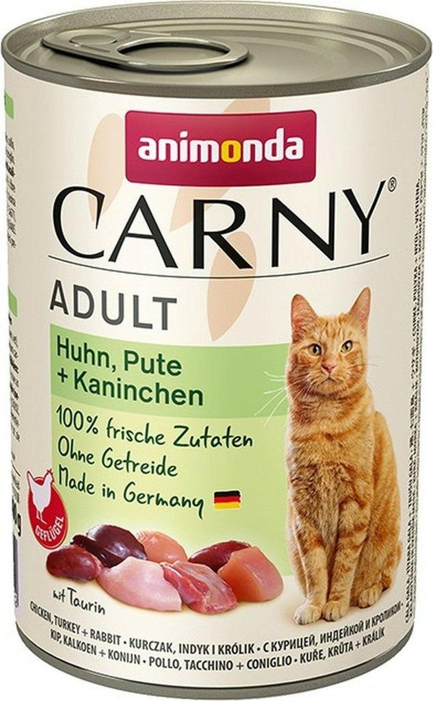 animonda Carny Adult Katzenfutter, Huhn, Pute, Kaninchen, 6 x 400 g