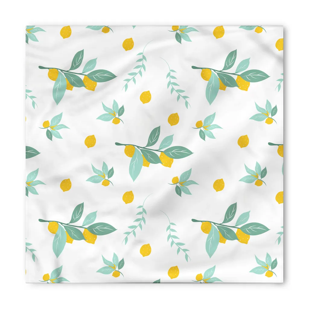 Bandana Cane ABAKUHAUS Limoni e Foglie - Foulard 55x55 cm Stile Italia - 3