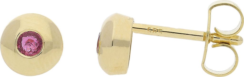 JuwelmaLux Ohrstecker 585 Gold mit Rubin JL30-06-1809