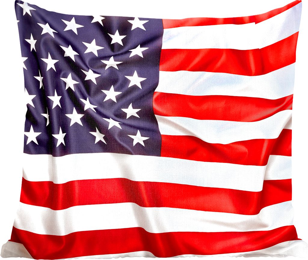 MuchoWow Zierkissen Sofakissen Wohnzimmer Dekokissen 45x45 cm Nahaufnahme der amerikanischen Flagge - Schlafpolster - Polster für das Sofa