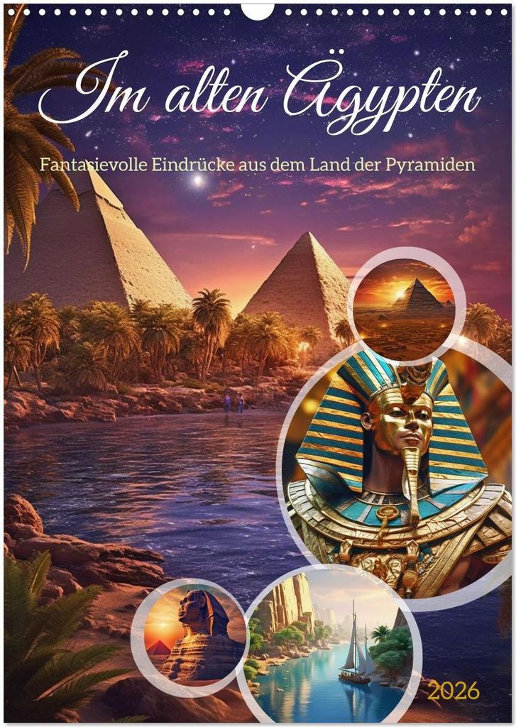 Im alten Ägypten (Wandkalender 2026 DIN A3 hoch), CALVENDO Monatskalender