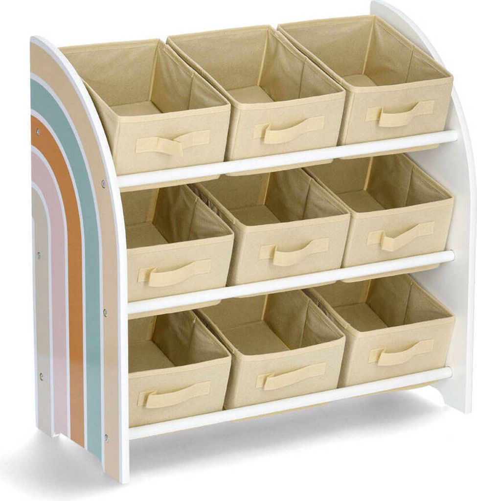 Kinderregal mit Boxen aus Textil RAINBOW, MDF Produktbild 