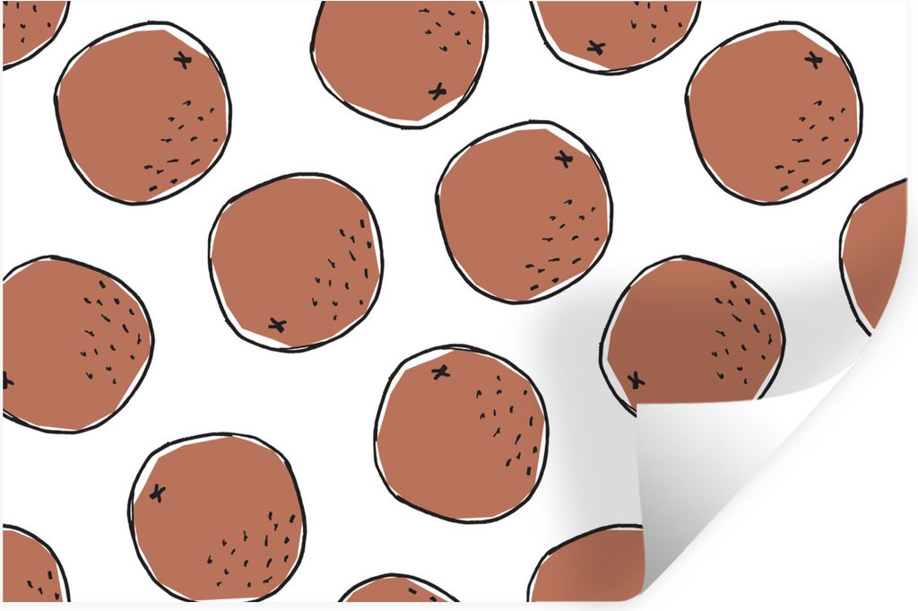 MuchoWow Wandtattoo Wandsticker Wandaufkleber Kokosnüsse - Sommer - Muster 60x40 cm Selbstklebend und Repositionierbar - Wierderverwendbar - Sel...