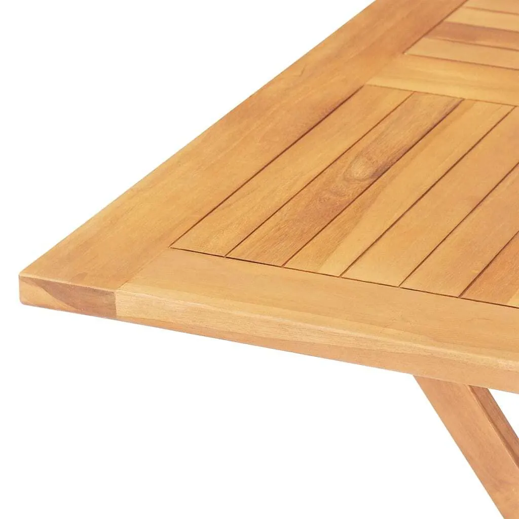 Table de jardin pliante teck massif meuble extérieur durable - 7