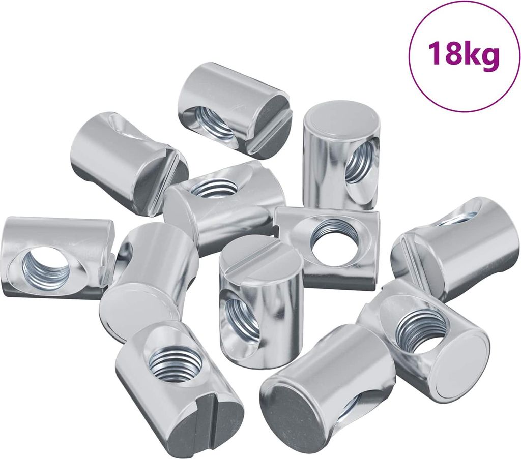 Fassmutter 3462 pcs Silber M6 x 13 mm Eisen