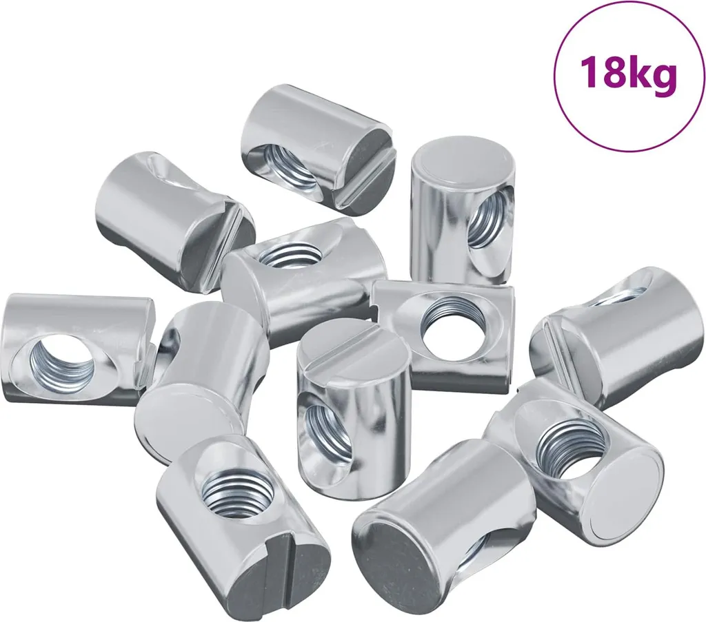 Écrou à boisseau M6 x 13 mm en fer argenté, lot de 3462 pièces raccord