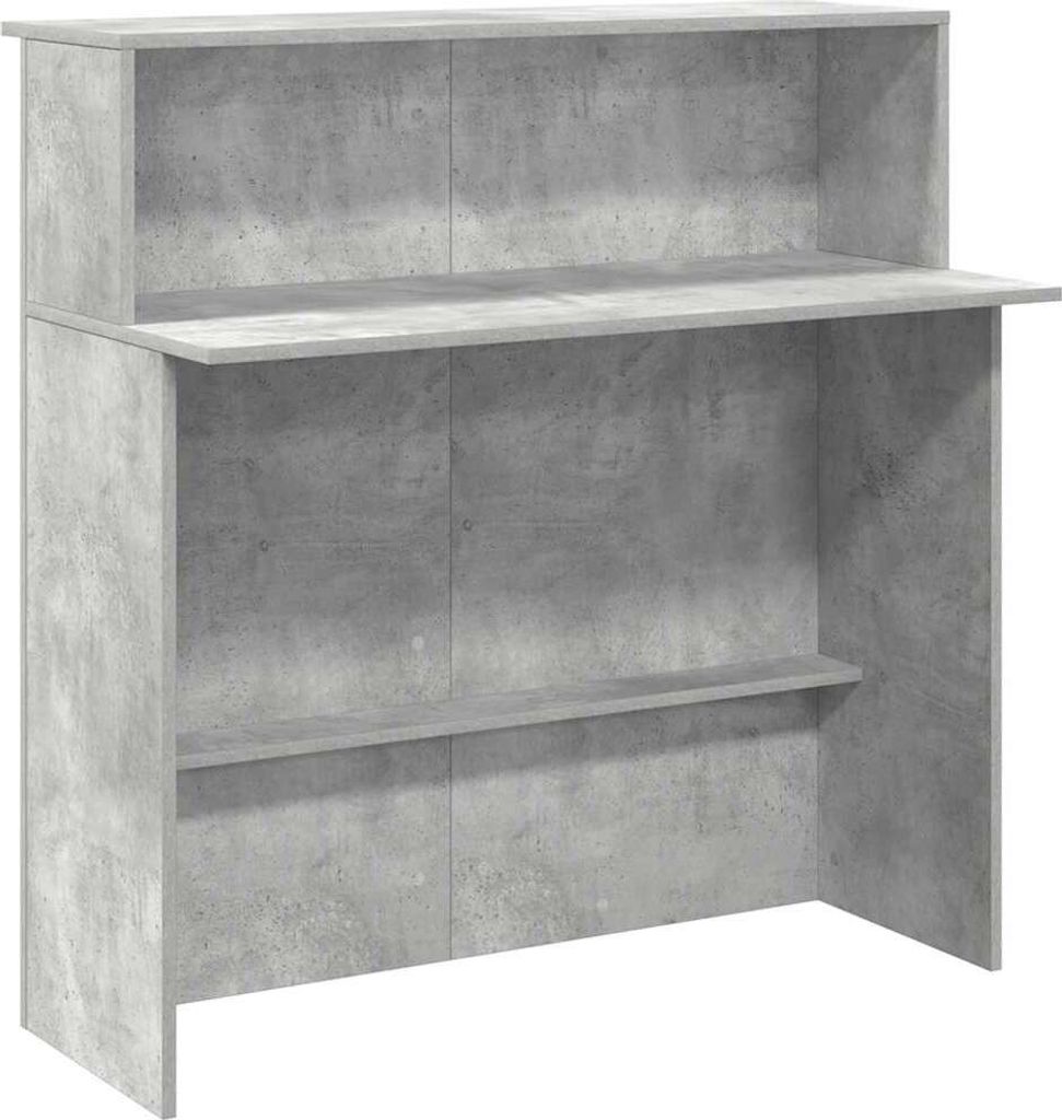 Biurko recepcyjne betonowe szare 100x50x103,5 cm drewno Zdjęcie produktu 