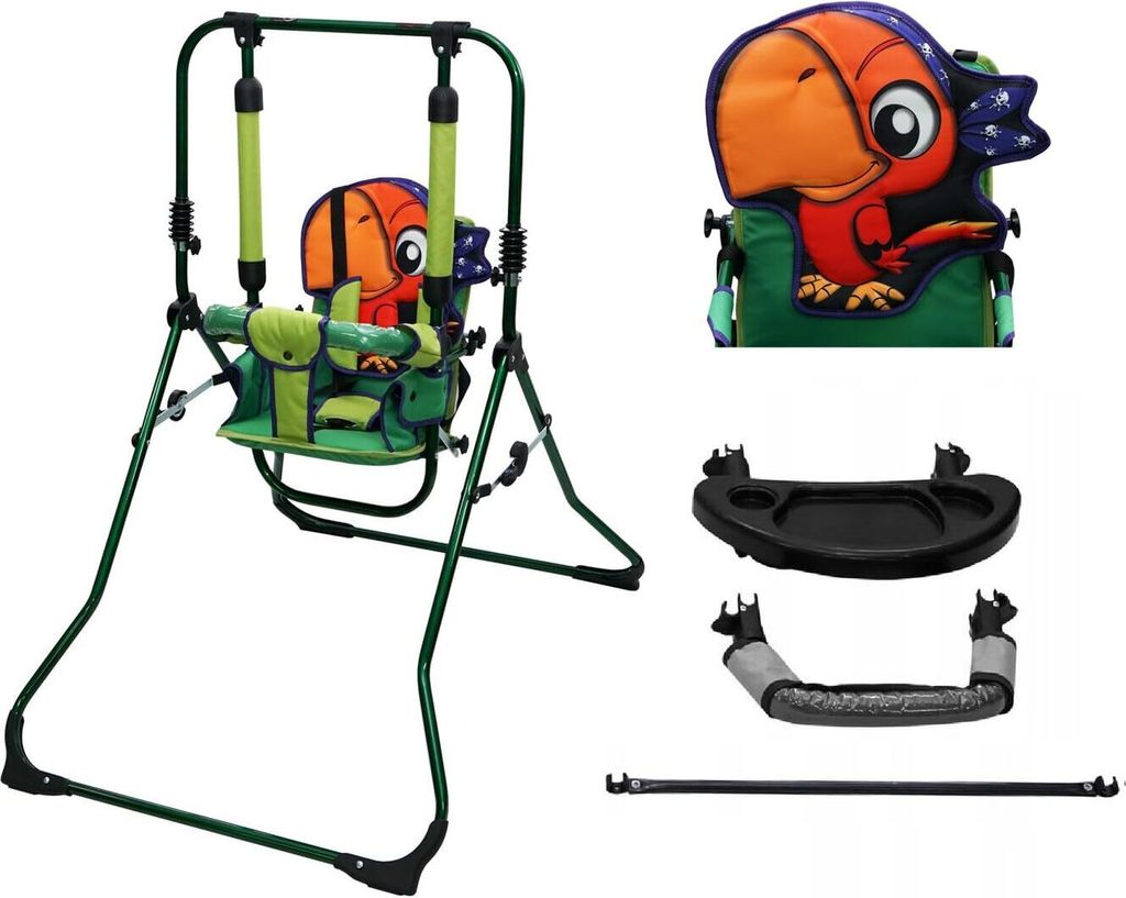 2in1 Skyline Kinderschaukel Babyschaukel Babywippe Zimmerschaukel Gartenschaukel Indoor Outdoor Baby Schaukel und Hochstuhl in einem Sicherheitsgurt