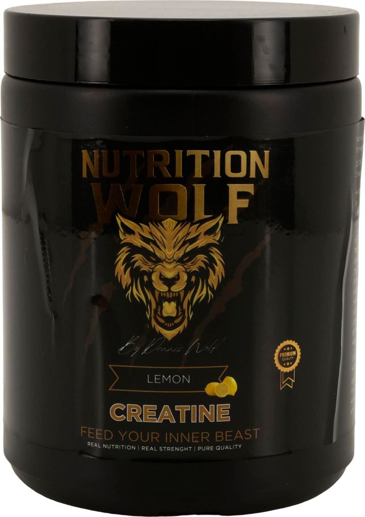 Nutrition Wolf Creatine Monohydrate 300g Kraft, Leistung & schnelle Regeneration - Zitrone
