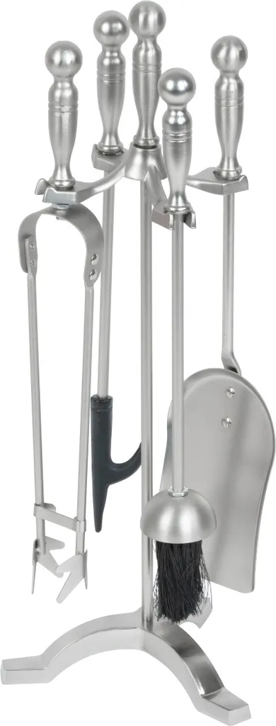 Set attrezzi camino Homefire FT53S 4 pezzi nichelato | Accessori Focolare