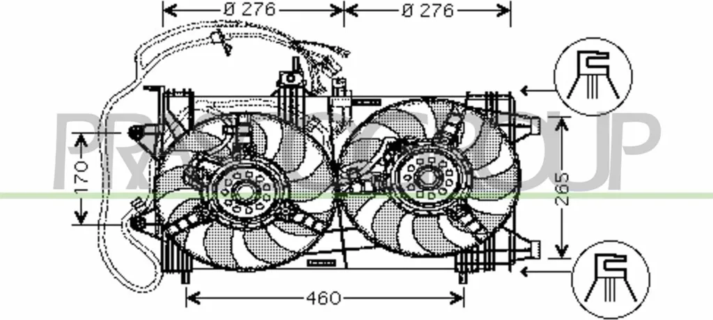 Évitez la surchauffe : Ventilateur PRASCO pour Punto OE 46524624