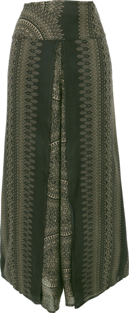 Palazzohose, Offene Boho Sommerhose, Hosenrock - Taupe, Produktbild 