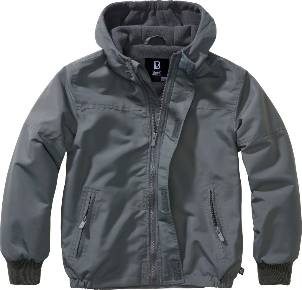Brandit Kinder Frontzip Windjacke Größe 122/128 Farbe Anthrazit
