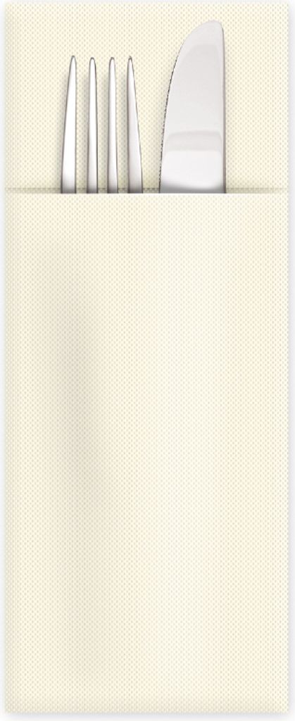 50 Servietten Bestecktaschen CutleryStar PREMIUM PAP 40x32 cm champagner