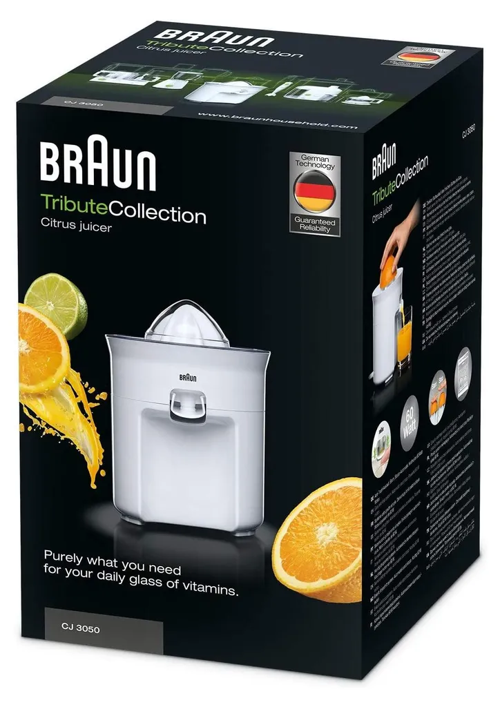 Presse-agrumes Braun CJ 3050 TributeCollection 60W Blanc Compact - 9