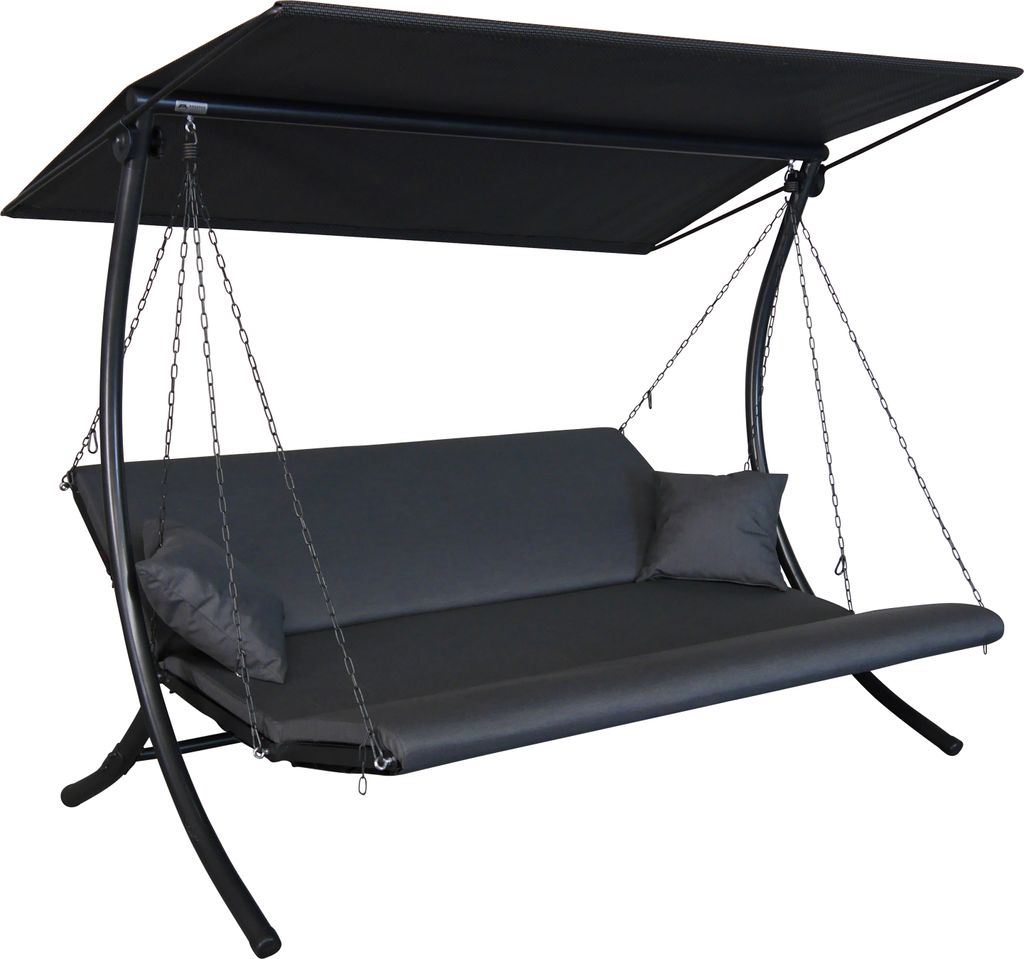 Hollywoodschaukel Swing 3-Sitzer Zip anthrazit