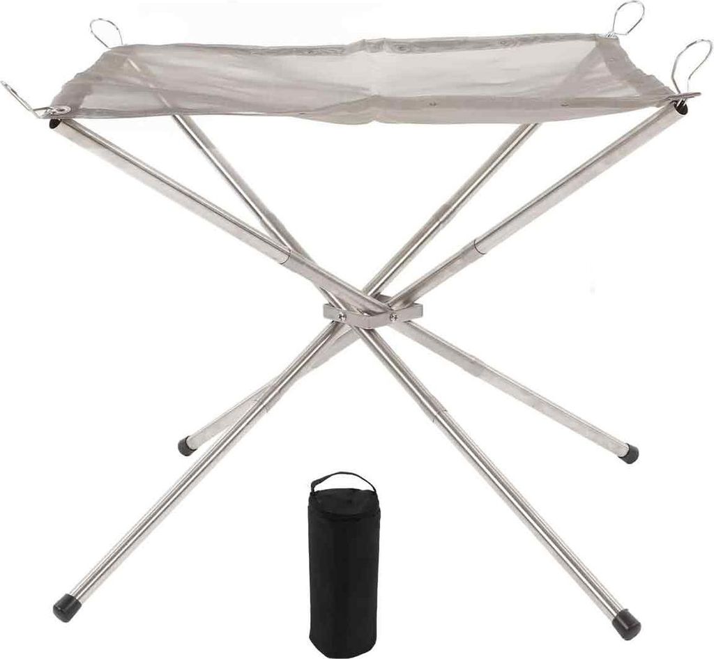 Tragbare Outdoor-Feuerstelle 42cm - New Upgraded Camping Feuerstelle zusammenklappbar faltbar Mesh Feuerstellen Kamin für Camping