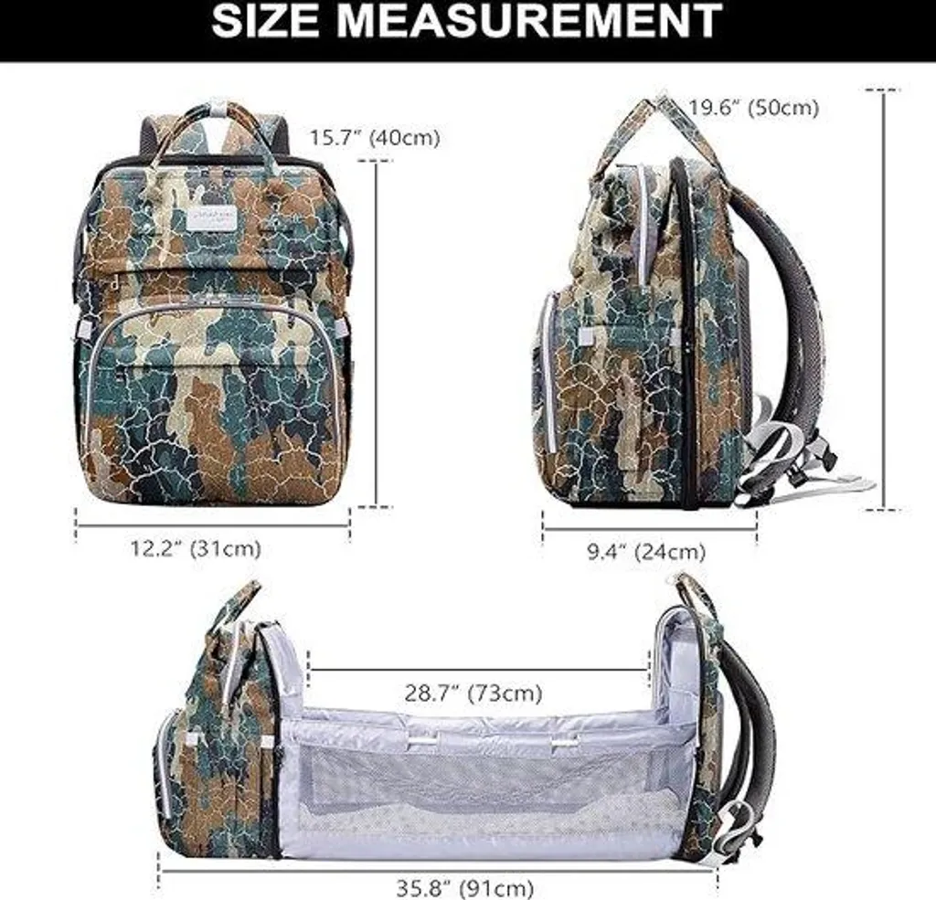 Sac à couches XXL imperméable avec compartiments isolés pour bébés